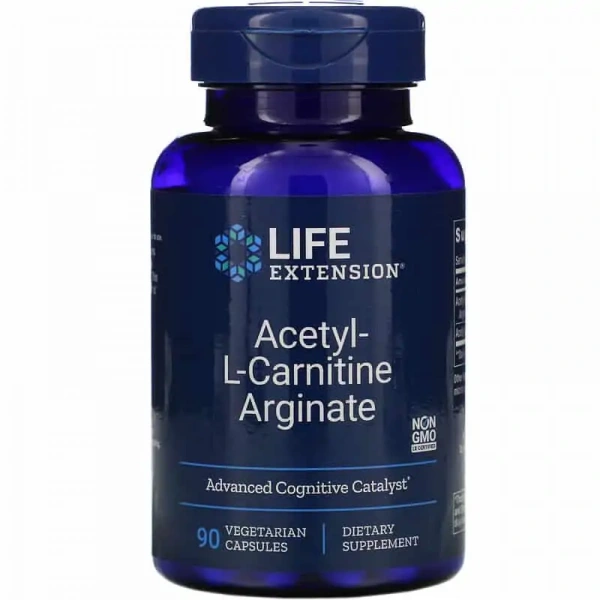 LIFE EXTENSION Acetyl-L-Carnitine Arginate (Arginian Acetylo-L-karnityny) 90 Kapsułek wegetariańskich