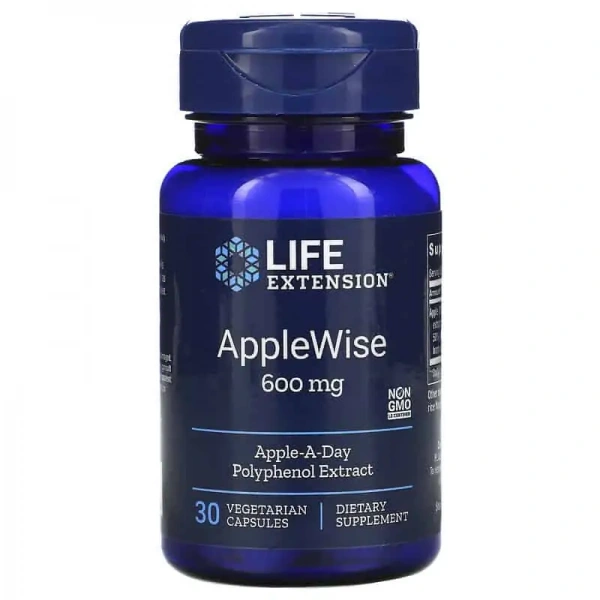 LIFE EXTENSION AppleWise (Polifenole jabłkowe, przeciwutleniacz) 30 Kapsułek wegetariańskich