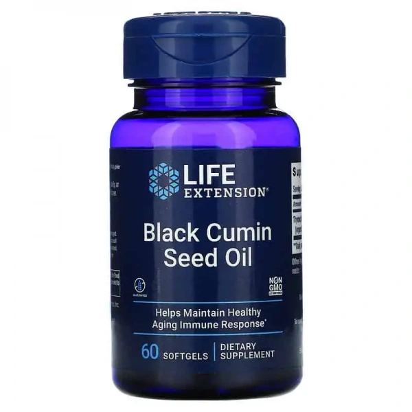 LIFE EXTENSION Black Cumin Seed Oil (Olej z nasion czarnuszki) 60 Kapsułek żelowych