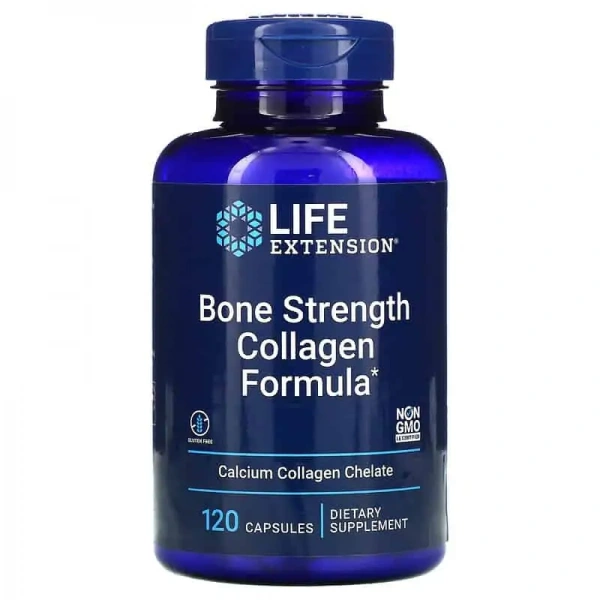 LIFE EXTENSION Bone Strength Formula with KoAct (Wsparcie kości) 120 Kapsułek