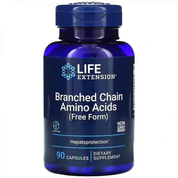 LIFE EXTENSION Branched Chain Amino Acids (BCAA, Regeneracja) 90 Kapsułek