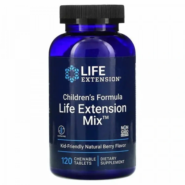 LIFE EXTENSION Children's Formula Life Extension Mix (Witaminy i Minerały od 4 lat) 120 Tabletek do życia