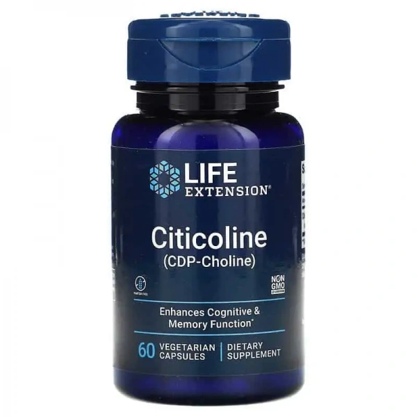 LIFE EXTENSION Cognizin CDP-Choline Caps (Cholina, Praca mózgu) 60 Kapsułek wegetariańskich