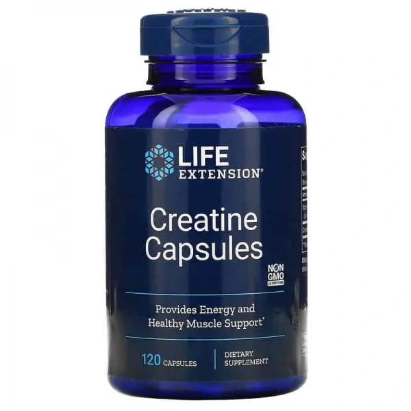 LIFE EXTENSION Creatine Capsules (Monohydrat kreatyny) 120 Kapsułek