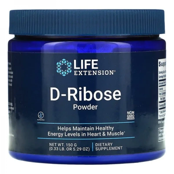 LIFE EXTENSION D-Ribose Powder (D-Ryboza, Energia komórkowa) 150g
