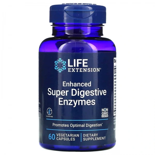 LIFE EXTENSION Enhanced Super Digestive Enzymes 60 Vegetarian Capsules