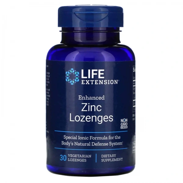 LIFE EXTENSION Enhanced Zinc Lozenges 30 Vegetarian Lozenges
