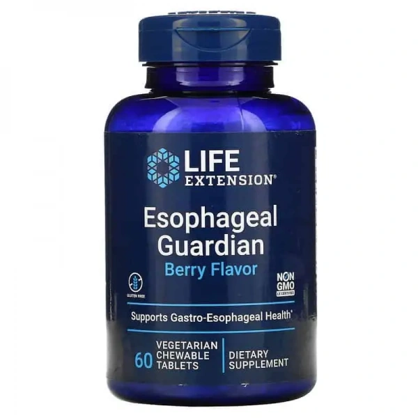 LIFE EXTENSION Esophageal Guardian Berry 60 Tabletek wegetariańskich do żucia