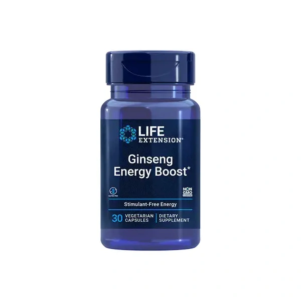 LIFE EXTENSION Ginseng Energy Boost (Energy, Healthy Response to Stress) 30 Vegetarian Capsules
