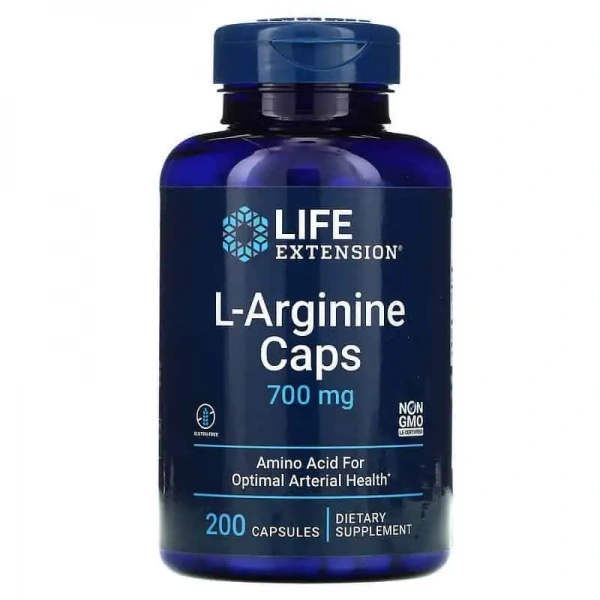 LIFE EXTENSION L-Arginine Caps (L-Arginina) 200 Kapsułek wegetariańskich