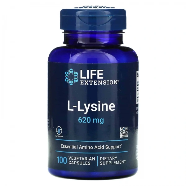 LIFE EXTENSION L-Lysine (L-Lysine) 100 Vegetarian Capsules