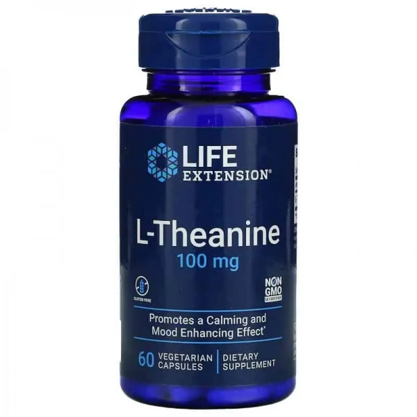 LIFE EXTENSION L-Theanine 60 Vegetarian Capsules