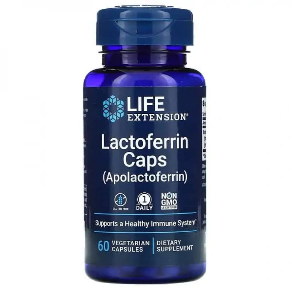 LIFE EXTENSION Lactoferrin Caps (Laktoferyna) 60 Kapsułek wegetariańskich