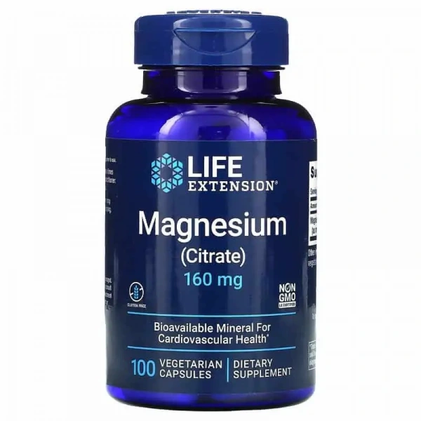 LIFE EXTENSION Magnesium Citrate 100 Vegetarian Capsules