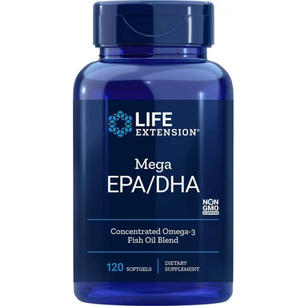 LIFE EXTENSION Mega EPA/DHA (Omega 3) 120 softgels