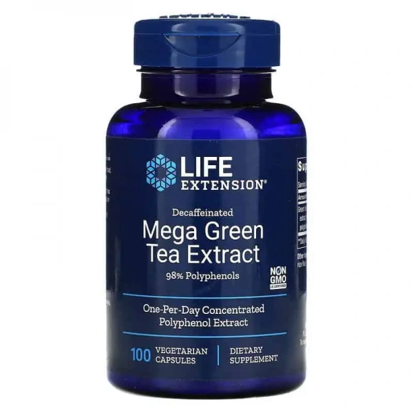 LIFE EXTENSION Mega Green Tea Extract (Polyphenols) 100 Vegetarian Capsules