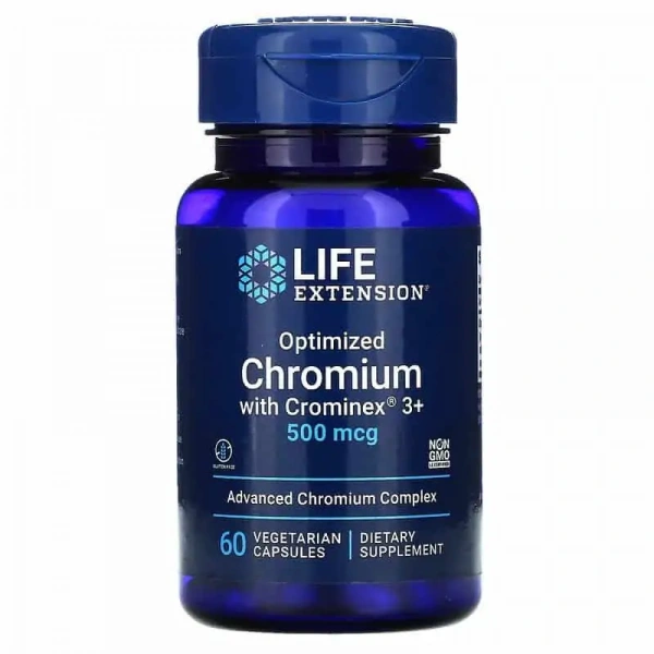 LIFE EXTENSION Optimized Chromium with Crominex 3+ 60 Vegetarian Capsules
