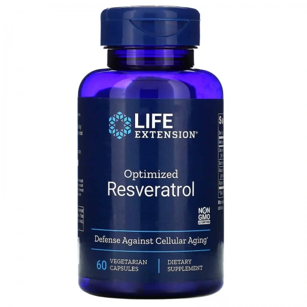 LIFE EXTENSION Optimized Resveratrol (Resveratrol) 60 Vegetarian Capsules