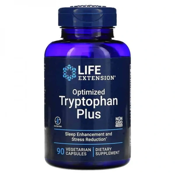 LIFE EXTENSION Optimized Tryptophan Plus (Wsparcie snu) 90 Kapsułek wegetariańskich