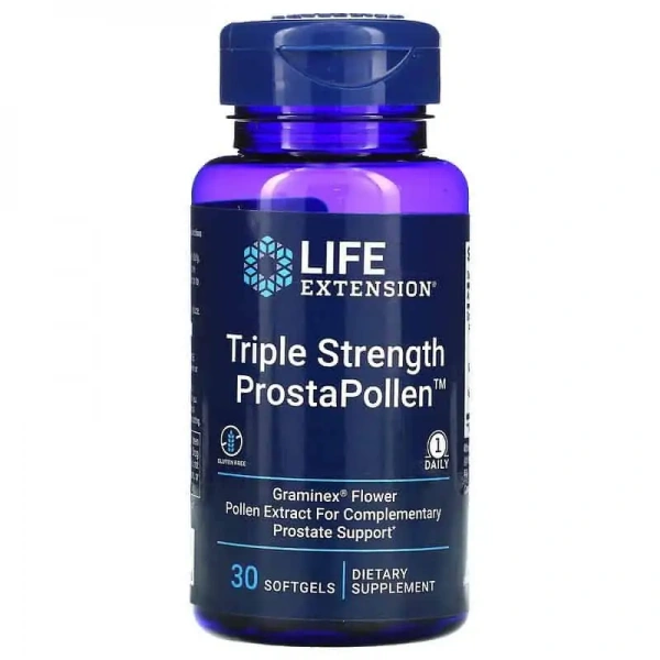 LIFE EXTENSION ProstaPollen Triple Strength (Wsparcie prostaty) 30 Kapsułek żelowych