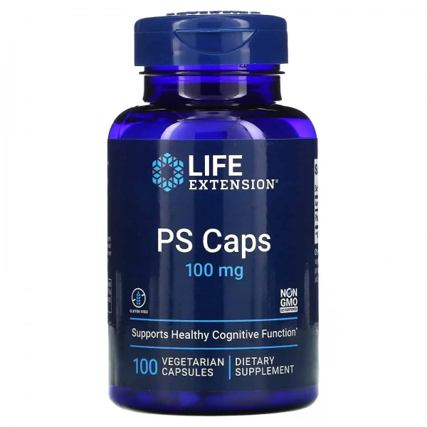 LIFE EXTENSION PS Caps (Phosphatidylserine) 100 Vegetarian Capsules