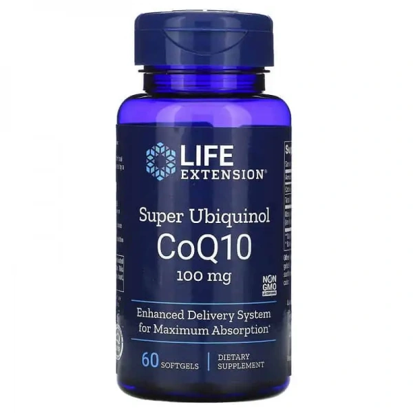 LIFE EXTENSION Super Ubiquinol CoQ10 100mg 60 Gel Capsules
