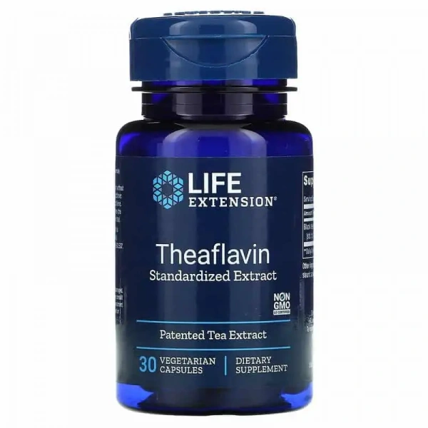 LIFE EXTENSION Theaflavin Standardized Extract (Zdrowie tętnic) 30 Kapsułek wegetariańskich