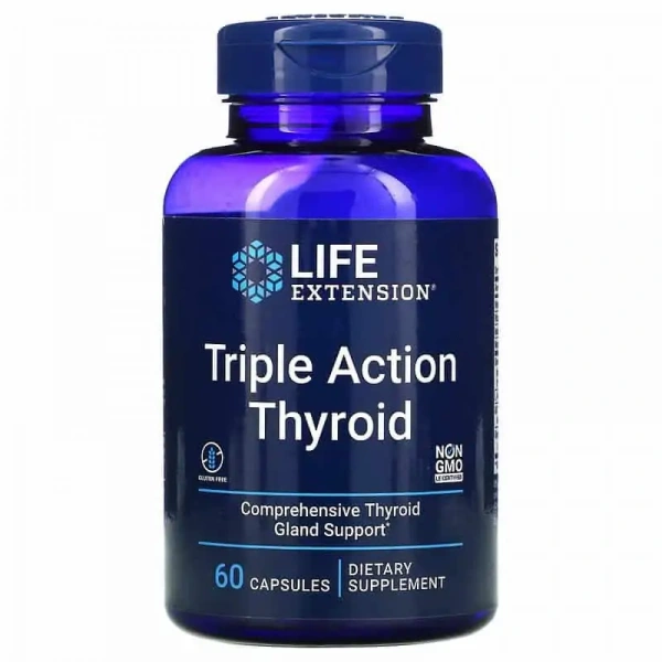 LIFE EXTENSION Triple Action Thyroid 60 Kapsułek wegetariańskich