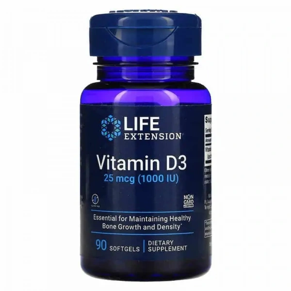 LIFE EXTENSION Vitamin D3 (Witamina D3) 90 Kapsułek żelowych