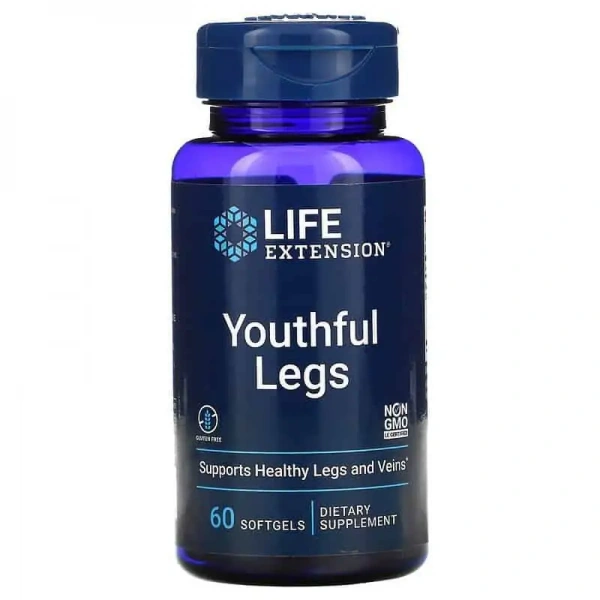 LIFE EXTENSION Youthful Legs (Żylaki, Naczynia krwionośne) 60 Kapsułek żelowych