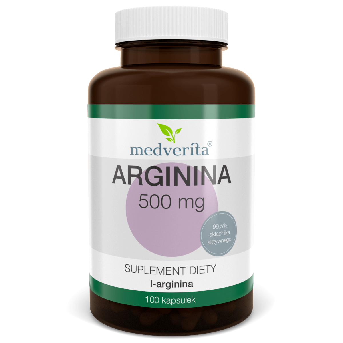MEDVERITA Arginina L-Arginina 500mg 100 Kapsułek