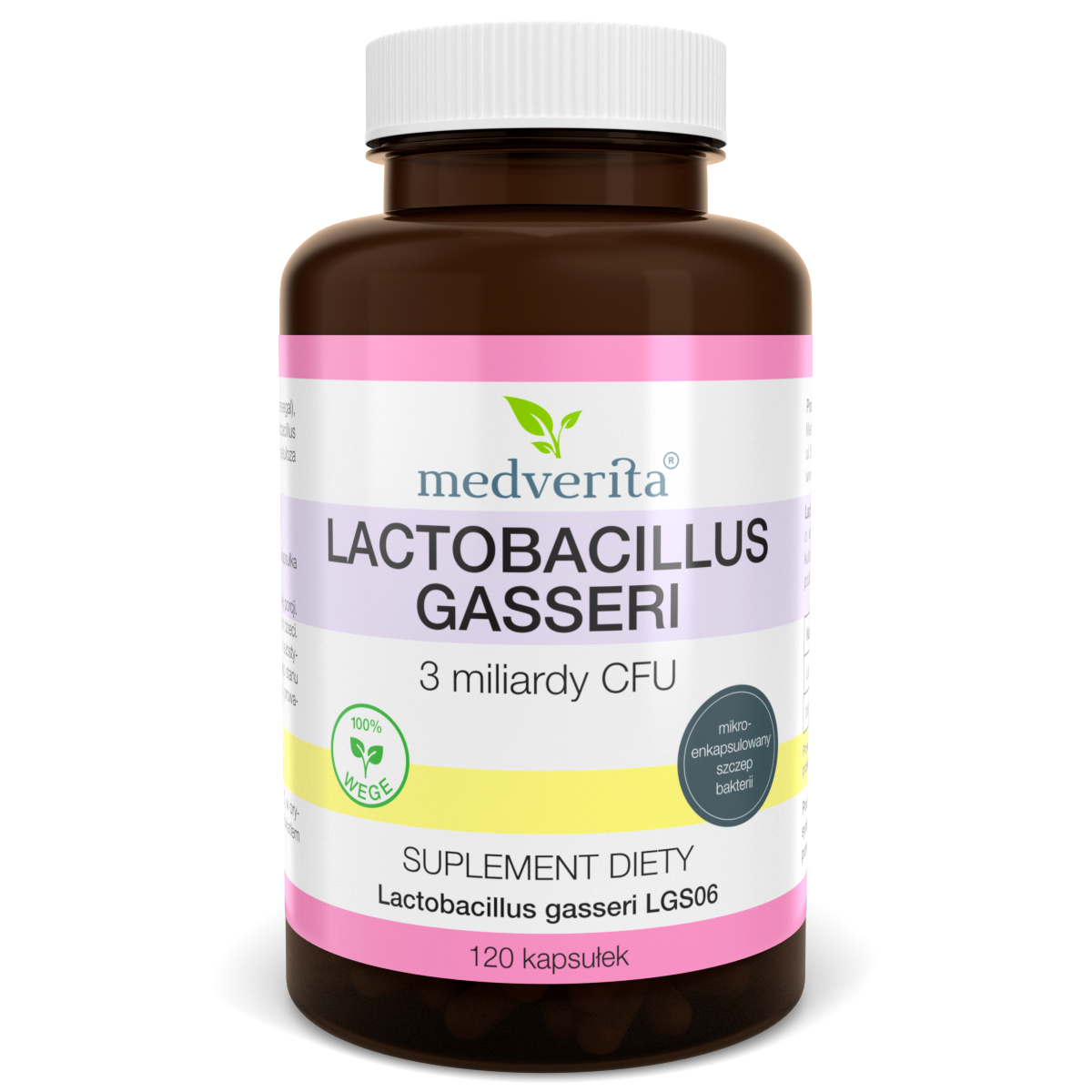 MEDVERITA Lactobacillus Gasseri 3 miliardy CFU 120 Kapsułek