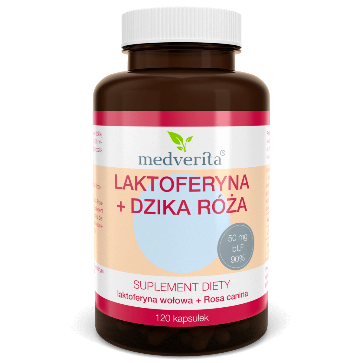 MEDVERITA Laktoferyna + Dzika Róża 120 Kapsułek