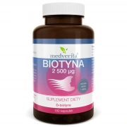 MEDVERITA Biotyna 2500mcg (Witamina B7) 180 Kapsułek
