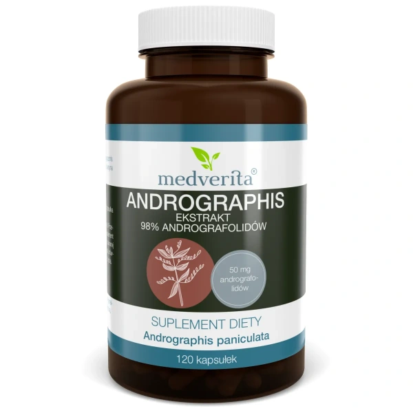 MEDVERITA Andrographis Extract 98% Andrographolides 120 Capsules