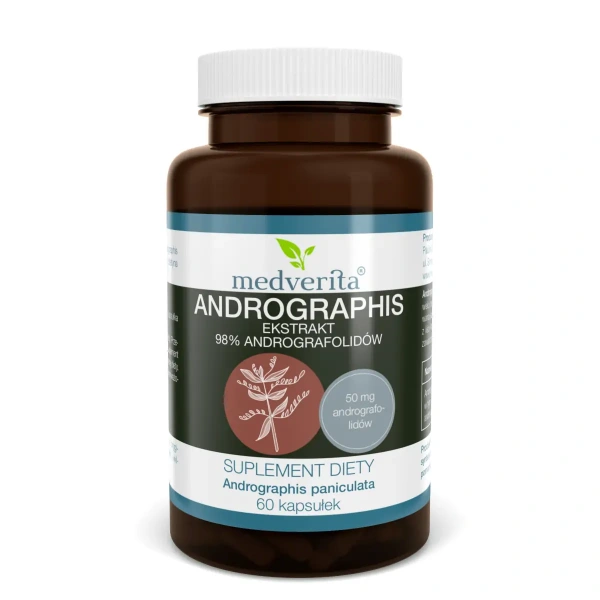 MEDVERITA Andrographis Extract 98% Andrographolides 60 Capsules
