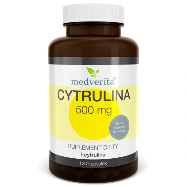 MEDVERITA Citrulline 500mg (L-Citrulline) 120 Capsules