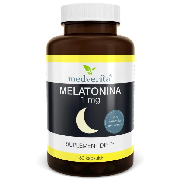 MEDVERITA Melatonina 1mg (Melatonin, Sleep Support) 180 Capsules