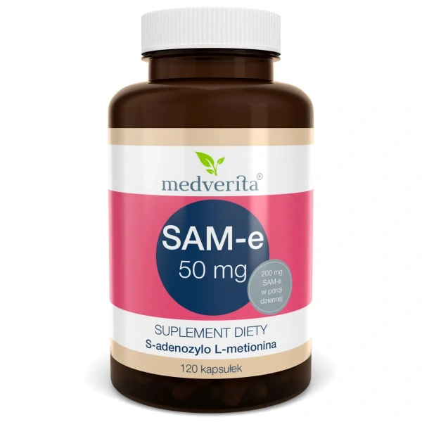 MEDVERITA SAM-e 50mg (S-adenosyl L-methionine) 120 Capsules