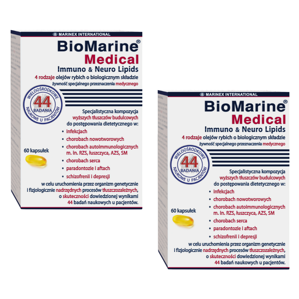 MARINEX BioMarine Medical Immuno Neuro Lipids (EPA, DHA i Omega-3) 2 x 60 Kapsułek