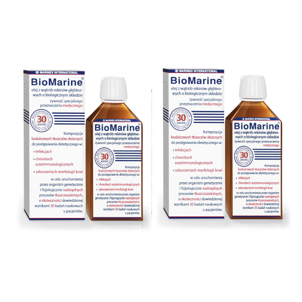 MARINEX BioMarine (Olej z Wątroby Rekinów Głębinowych) 2 x 100ml