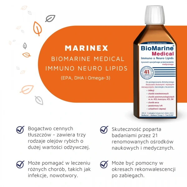 MARINEX BioMarine Medical Immuno Neuro Lipids (EPA, DHA and Omega-3) 200ml