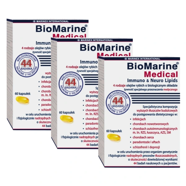 MARINEX BioMarine Medical Immuno Neuro Lipids (EPA, DHA and Omega-3) 3 x 60 Capsules