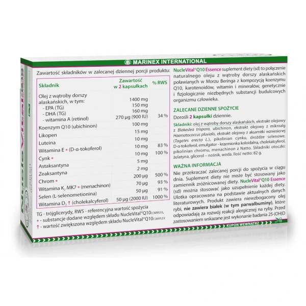MARINEX NucleVital Q10 Complex (physiological building substances) 60 capsules