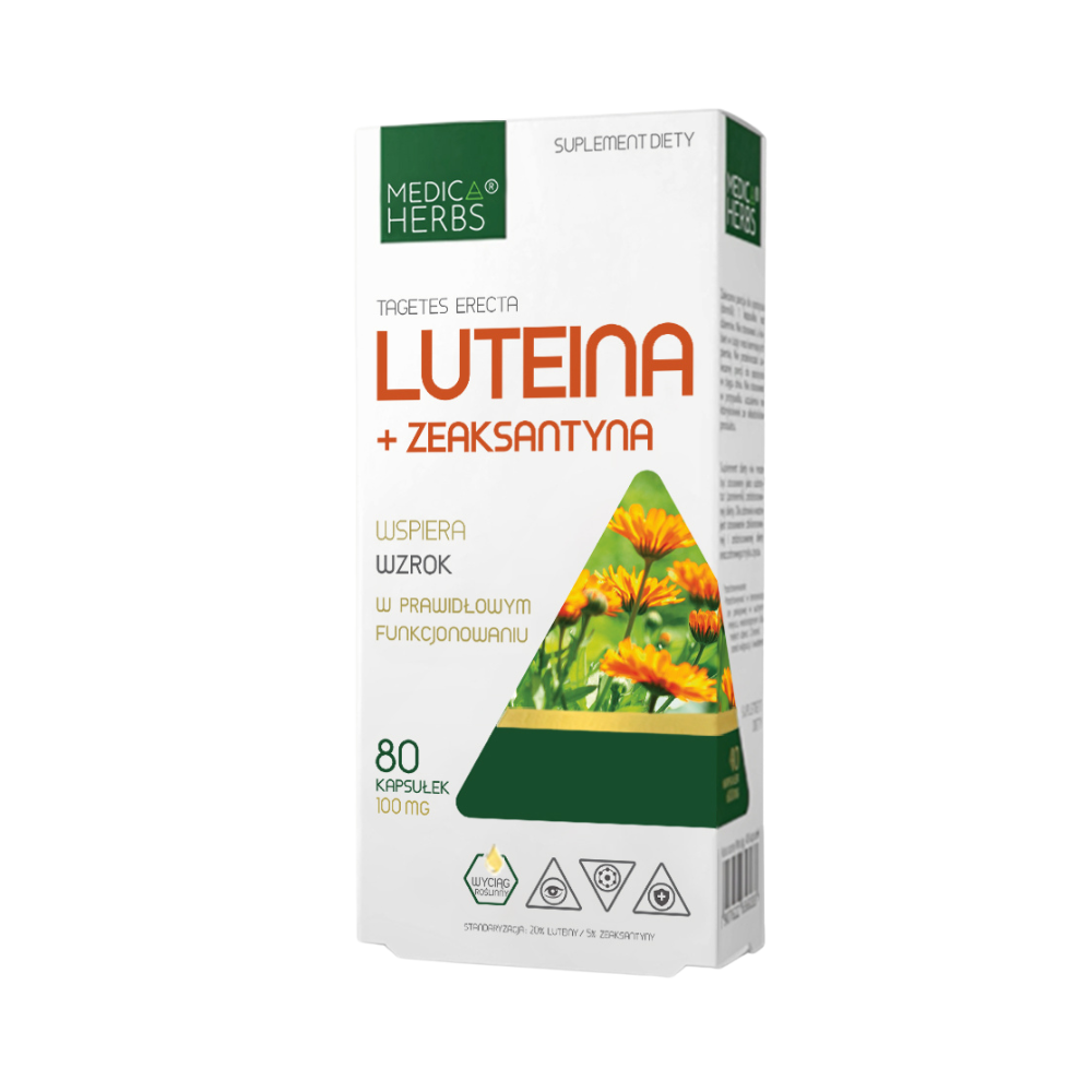 MEDICA HERBS Luteina + Zeaksantyna (Wsparcie wzroku, Antyoksydacja) 60 Kapsułek