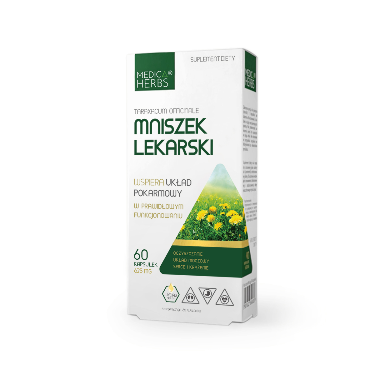MEDICA HERBS Mniszek Lekarski (Oczyszczanie organizmu) 60 Kapsułek