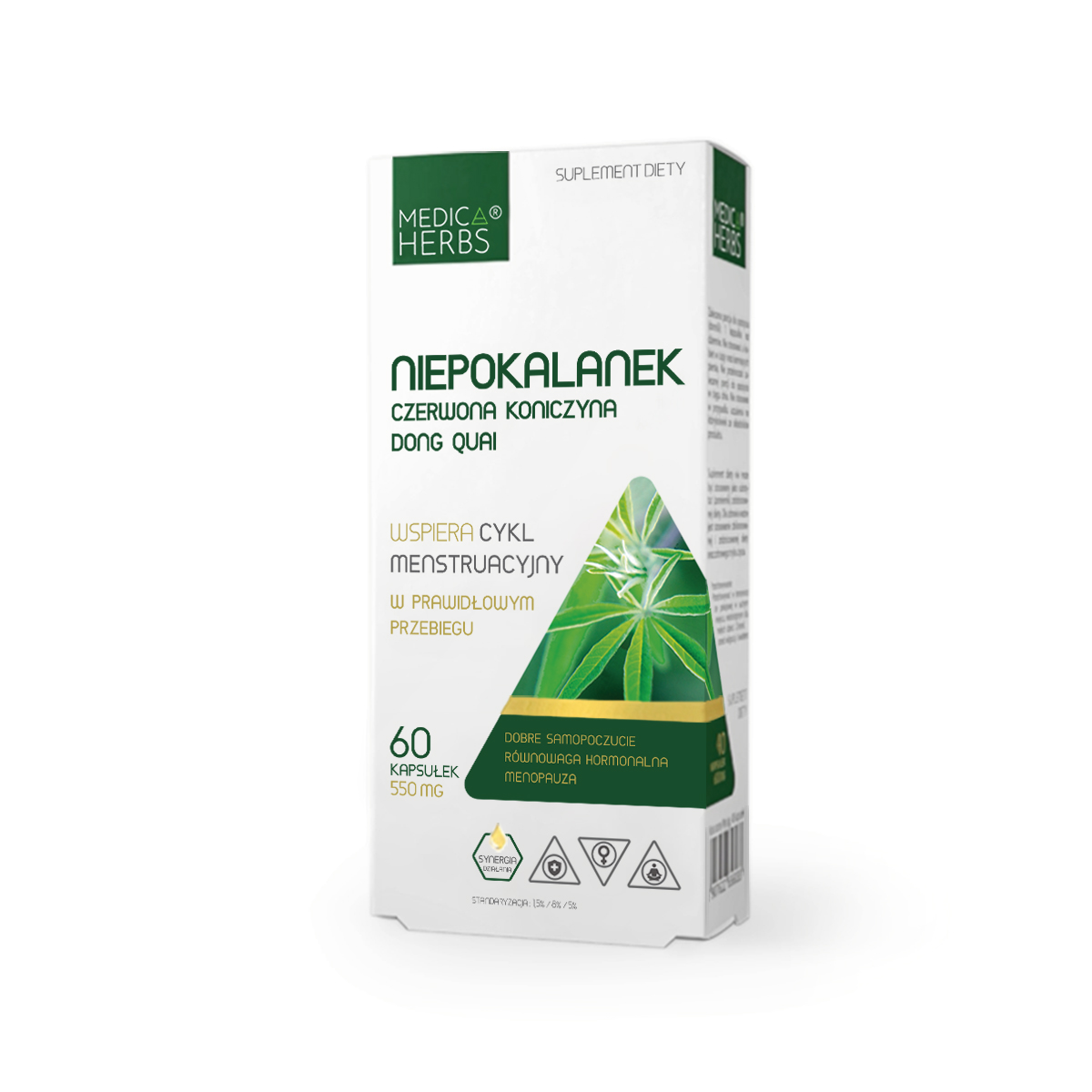 MEDICA HERBS Niepokalanek Czerwona Koniczyna Dong Quai (Cykl menstruacyjny) 60 Kapsułek