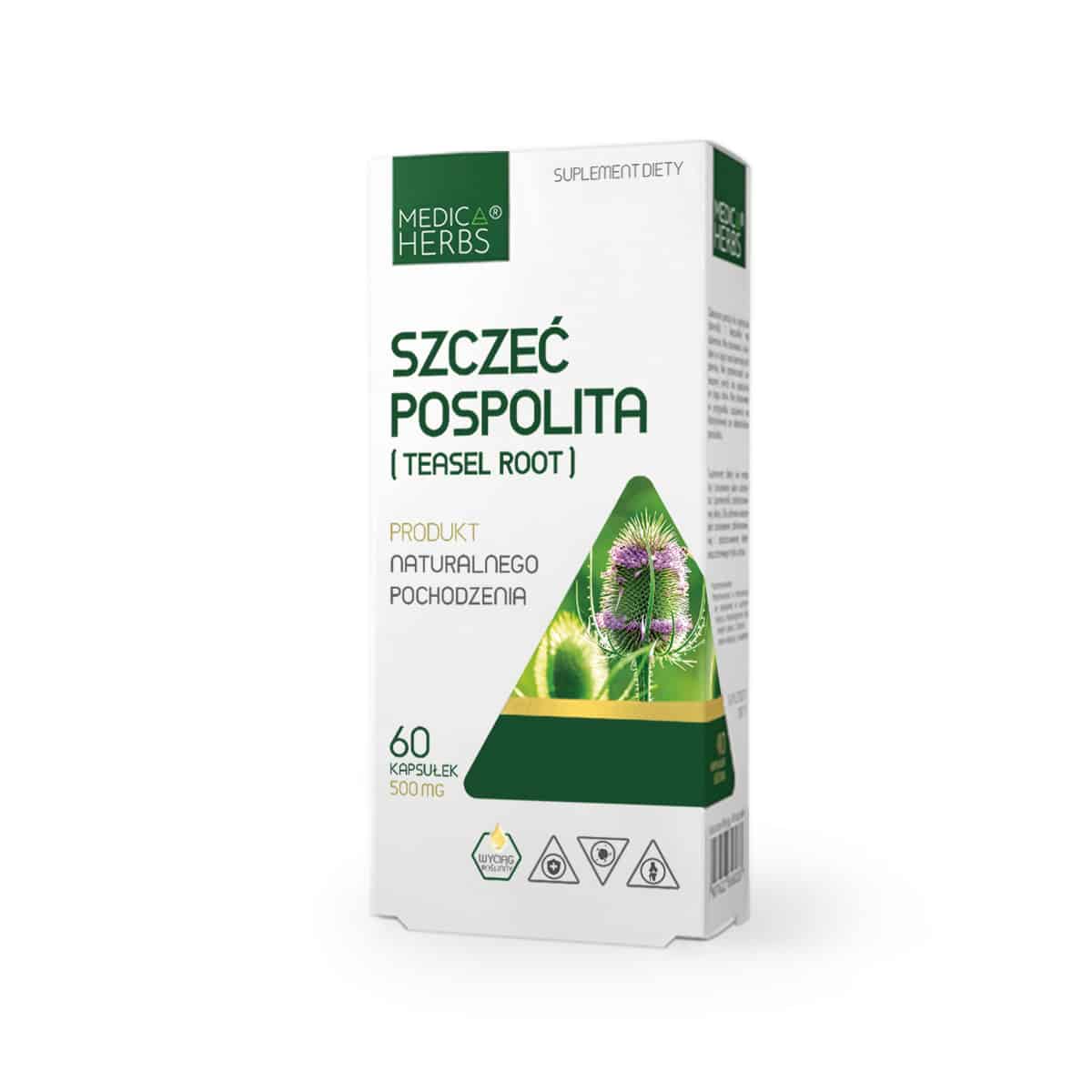 MEDICA HERBS Teasel Root (Szczeć pospolita) 60 Kapsułek