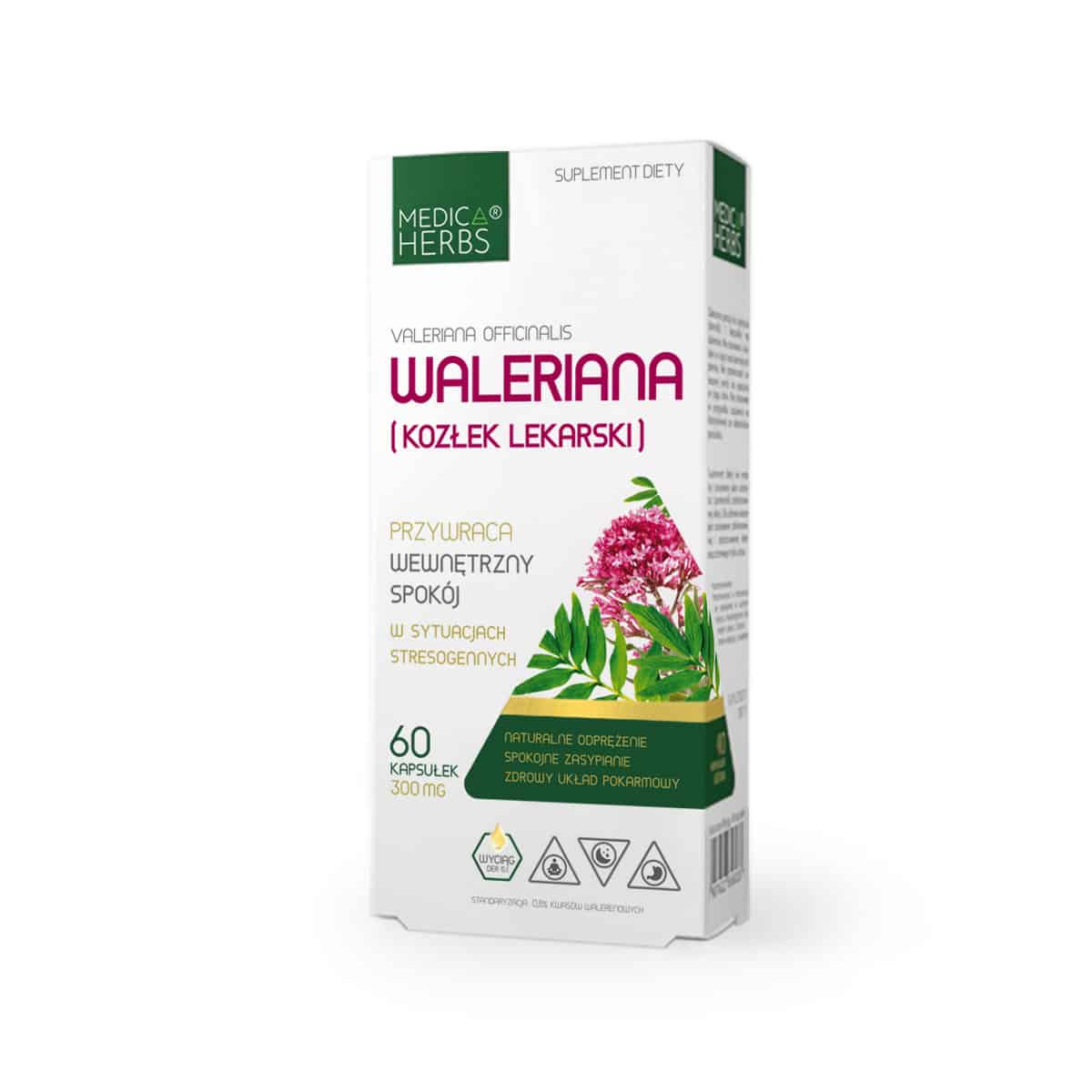 MEDICA HERBS Waleriana (Kozłek Lekarski) 60 Kapsułek
