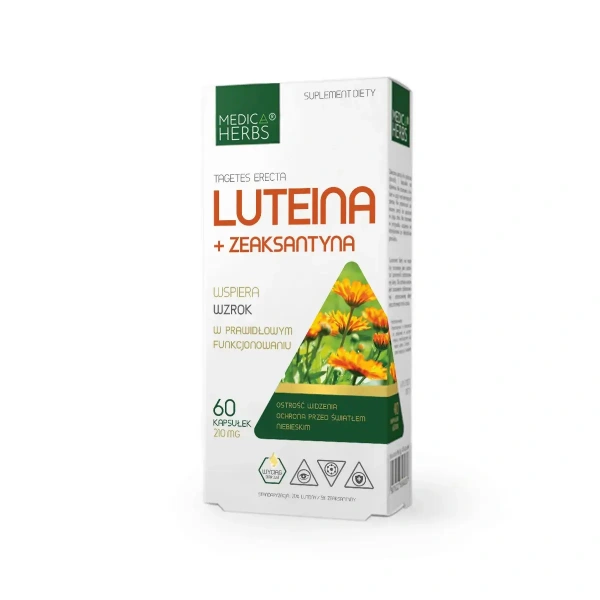 MEDICA HERBS Luteina + Zeaksantyna (Lutein + Zeaxanthin, Vision Support) 60 Capsules